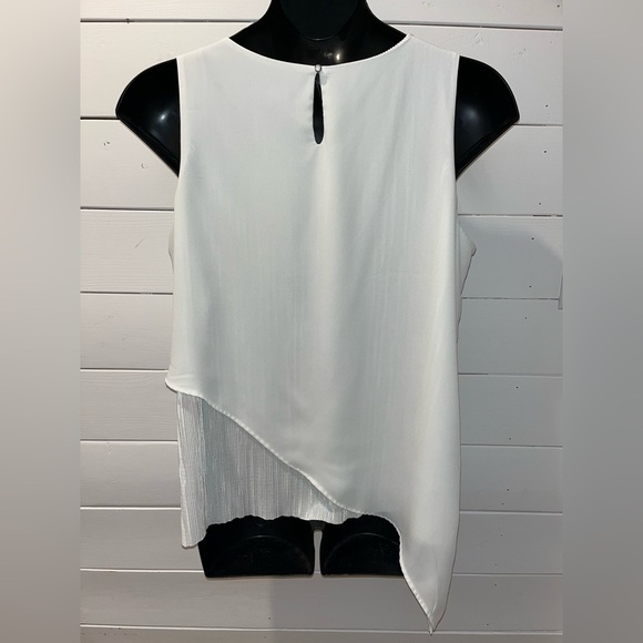 JULES & LEOPOLD – White Asymmetrical Sleeveless Blouse – Size XL - Picture 3 of 8